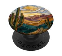 Vitral Cactus Artful Trendy PopSockets PopGrip Adhesivo