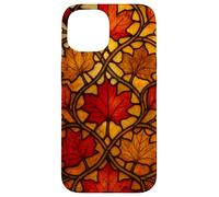 Vitral de otoño con diseño Floral de Hojas de otoño Art Deco Carcasa para iPhone 15