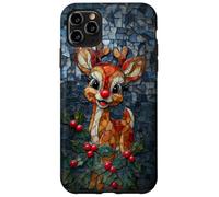 Vitral de Reno de Navidad Estética de Vacaciones Carcasa para iPhone 11 Pro MAX