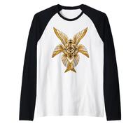 Vitral Espiritual de serafines ángel bíblicamente preciso Camiseta Manga Raglan