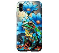 Vitral Estilo Rana Floral. vitral Art Deco Carcasa para iPhone XS MAX