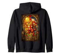 Vitral Medieval San Jorge Lion Sudadera con Capucha