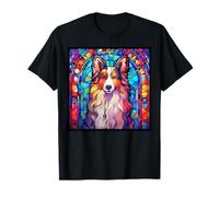 Vitral Shetland Sheepdog Dog Mom Dad New Puppy Camiseta