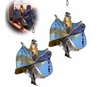 Vitrales hechos a mano, patrón de baile for vitrales "Memphis Melody", cinético acrílico, atrapasoles for decoración de interiores, ventanas, jardines, patios y porches.(B-2pcs)