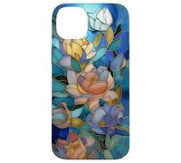 Vitrales Magnolia Arte Pastel Motivo Botánico Floral Carcasa para iPhone 14 Plus