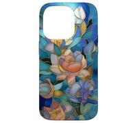 Vitrales Magnolia Arte Pastel Motivo Botánico Floral Carcasa para iPhone 14 Pro