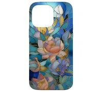Vitrales Magnolia Arte Pastel Motivo Botánico Floral Carcasa para iPhone 14 Pro MAX