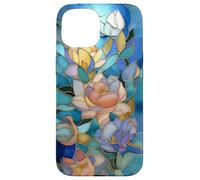 Vitrales Magnolia Arte Pastel Motivo Botánico Floral Carcasa para iPhone 15