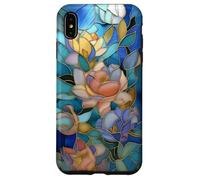 Vitrales Magnolia Arte Pastel Motivo Botánico Floral Carcasa para iPhone XS MAX