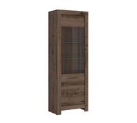 Vitrina 2 puertas adam madera oscura