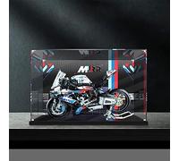 Vitrina a prueba de polvo para Lego 42130, vitrina acrílica compatible con Lego 42130 Technic BMW M 1000 RR motocicleta (no incluye kit de modelo)(Inkjet)