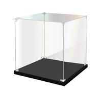 Vitrina acrílica, 10 x 10 x 20 cm (largo x ancho x alto) transparente para coleccionables, caja protectora de almacenamiento para minifiguras, muñecas, manualidades, recuerdos