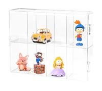Vitrina Acrílica, Caja de Exhibición Transparente, Vitrinas para Colecciones, Caja de Almacenamiento con Puerta Magnética para Mini Figura Figuritas, Modelos de Auto, Bolsas (8 Cuadrícula)