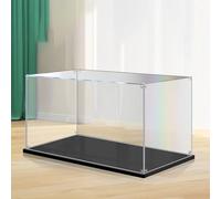 Vitrina acrílica, caja organizadora de acrílico transparente para montar encimera, a prueba de polvo, escaparate para figuras de acción, coleccionables, almacenamiento en el hogar, 20 x 35 x 35 cm