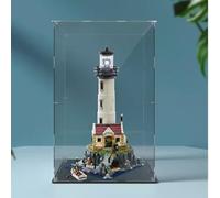 Vitrina acrílica, compatible con el modelo Lego 21335 de Lego Lighthouse Building Block, caja protectora de polvo UV, regalo de coleccionista, protege y decora tus obras maestras (solo caja)
