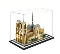 Vitrina acrílica compatible con LE*GO 21061 Notre-Dame de París, caja de exhibición acrílica transparente, resistente al polvo y a los rayos UV para bloques de construcción y coleccionables (acabado