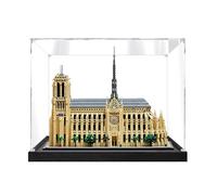 Vitrina acrílica, compatible con LE*GO 21061 Notre-Dame de París, caja de exhibición transparente, a prueba de polvo y estuche de almacenamiento coleccionable (modelo no incluido) (negro-3 mm)