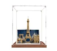 Vitrina acrílica compatible con Le-go 21064 Paris - Modelo City of Love, caja a prueba de polvo, caja transparente, caja expositora (solo vitrina) (estilo B 3 mm)