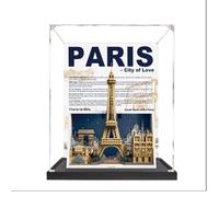 Vitrina acrílica compatible con Le-go 21064 Paris - Modelo City of Love, caja a prueba de polvo, caja transparente, caja expositora (solo vitrina) (fondo estilo A, 3 mm)