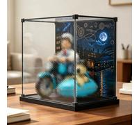 Vitrina acrílica compatible con Le-go 21371 (fondo A) | Caja expositora acrílica transparente a prueba de polvo, compatible con el modelo Le-go 21371, solo caja