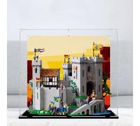Vitrina acrílica, compatible con Lego 10305 El Castillo del Caballero León, caja expositora transparente a prueba de polvo, resistente a los rayos UV (solo vitrina, kit no incluido) (fondo de 3 mm B)