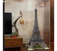 Vitrina acrílica compatible con Lego 10307 Torre Eiffel para coleccionar y proteger expositores, transparente, 60 x 60 x 155 cm (modelo no incluido) (3 mm)