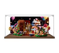 Vitrina acrílica, compatible con Lego 21360 Willy Wonka y The Chocolate Factory, a prueba de polvo, caja de almacenamiento, compatible con 21360 (solo caja de exhibición, kit no incluido) (fondo de