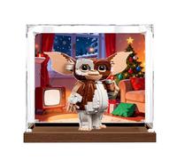 Vitrina acrílica, compatible con Lego 21361 The Little Monster, a prueba de polvo, caja de almacenamiento, compatible con 21361 (solo caja de exhibición, kit no incluido) (spray con respaldo de madera