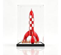 Vitrina acrílica compatible con Lego 21367 The Adventures of Tintin: The Moon Rocket, funda transparente a prueba de polvo para proteger el modelo (solo vitrina) (espejo)
