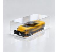 Vitrina acrílica compatible con LEGO 42172 McLar *en P1, caja de almacenamiento a prueba de polvo, escaparate de protección UV para coleccionistas (modelo no incluido) (base blanca)
