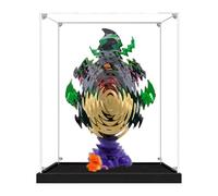 Vitrina acrílica compatible con LEGO 72042 Prince Liane y Castle Koopa - Caja de exhibición transparente a prueba de polvo con base de madera, escaparate de protección UV para coleccionistas (modelo