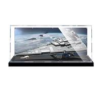 Vitrina acrílica, compatible con Lego 75252 Imperial Star Destroyer, estuche transparente a prueba de polvo, caja de almacenamiento (solo vitrina) (fondo pintado A)