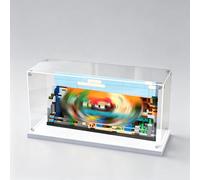 Vitrina acrílica compatible con LEGO Minecraft Series 21589 Mini-Biome, caja de almacenamiento a prueba de polvo, escaparate de protección UV para coleccionistas (modelo no) (blanco)