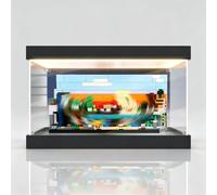 Vitrina acrílica compatible con LEGO Minecraft Series 21589 Mini-Biome, caja de almacenamiento a prueba de polvo, escaparate de protección UV para coleccionistas (modelo no) (caja de luz B)