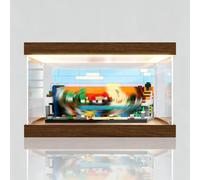 Vitrina acrílica compatible con LEGO Minecraft Series 21589 Mini-Biome, caja de almacenamiento a prueba de polvo, escaparate de protección UV para coleccionistas (modelo no) (caja de luz A)