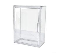 Vitrina acrílica de 2 niveles con divisor extraíble ajustable y puerta magnética suave para organizar coleccionables y recuerdos (0 divisores)