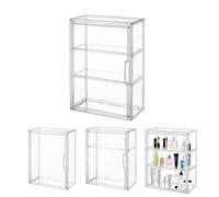 Vitrina acrílica de 3 capas con puerta magnética, pieza de arte acrílico autoensamblable para figuras de acción, miniaturas y coleccionables | Armario de plexiglás de alta calidad con cierre magnético