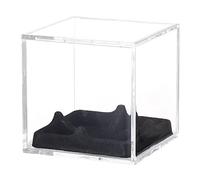 Vitrina acrílica de béisbol, de protección a prueba de polvo, transparente con base de terciopelo, pelota firmada, casa deportiva con pantalla elegante, de béisbol para sala de juegos