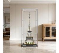 Vitrina acrílica grande para Le-Go 10307 Torre Eiffel, 60 x 60 x 155 cm, caja de almacenamiento transparente a prueba de polvo (solo vitrina, 3 mm)