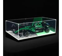 Vitrina acrílica LED compatible con Lego 42240 Technic Aston Martin Aramco Amr25 F1, escaparate a prueba de polvo con adaptador de corriente, caja de almacenamiento coleccionable (no incluye modelo)