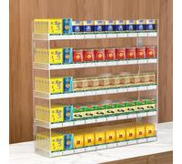 Vitrina acrílica montada en la pared, estante de 3 niveles para cigarrillos, ideal para supermercados y tiendas de conveniencia, organizar productos y aumentar las ventas