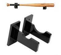 Vitrina acrílica negra para bate de béisbol para pared, protector a prueba de polvo con ajuste seguro para colecciones deportivas, hogar moderno para acento (negro)