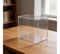 Vitrina acrílica para caja TCG Booster, apilable, con cierre magnético, protector de pantalla acrílico de 4 mm de grosor para tarjetas coleccionables, transparente (14 x 9 x 12,5 cm) (B)