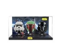 Vitrina acrílica para cascos Lego Star Wars 76165/ 76182/ 76187/ 76199/ 75274/ 75276/ 75277/ 75304/ 75305/ 75327/ 75328 (fondo F (50 x 19 x 24))