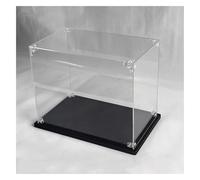 Vitrina acrílica para coleccionables, caja de exhibición Cube C con base de nogal, varios tamaños, 15 x 15 x 40 cm, perfecta para figuras de acción, modelos y recuerdos
