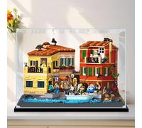 Vitrina acrílica para edificios Lego 21359 de la ciudad costera italiana, caja a prueba de polvo, caja de almacenamiento, caja transparente, caja de exhibición compatible con 21359 (solo caja) (base