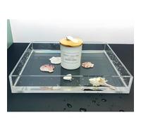 Vitrina acrílica para fotografía con Tanque de AGU Clear Acrylic Water Tank Shallow Sink Photography Prop Display Box Multiple Sizes(80x80x10cm)