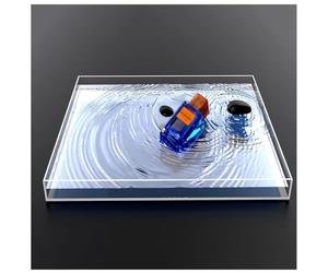 Vitrina acrílica para fotografía con Tanque de AGU Tamaños múltiples Bajos Transparentes claros acrílicos del Tanque de Agua la fotografía(80x80x6cm)