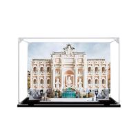 Vitrina acrílica para fuente Lego 21062 Trevi, modelo Roma, caja expositora de 3 mm a prueba de polvo, vitrina compatible con Lego 21062 (modelo no incluido) (fondo de construcción B)