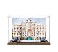 Vitrina acrílica para fuente Lego 21062 Trevi, modelo Roma, caja expositora de 3 mm a prueba de polvo, vitrina compatible con Lego 21062 (modelo no incluido) (fondo de construcción A)